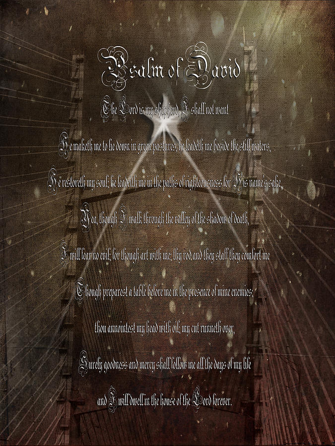 Psalm Digital Art - Psalm of David by Judy Hall-Folde