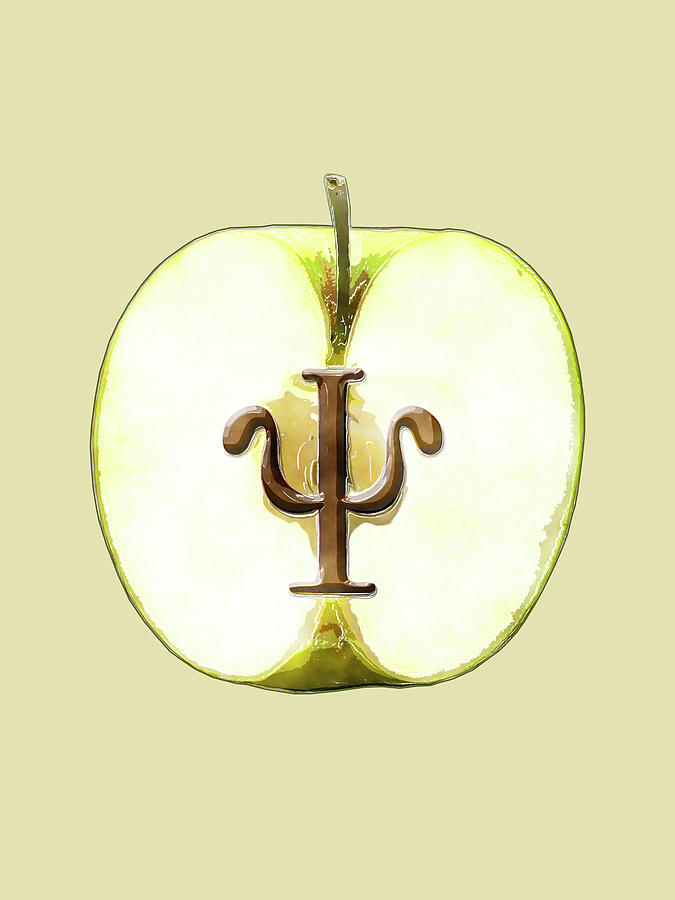 Psi Apple Heart Digital Art by Garaga Designs