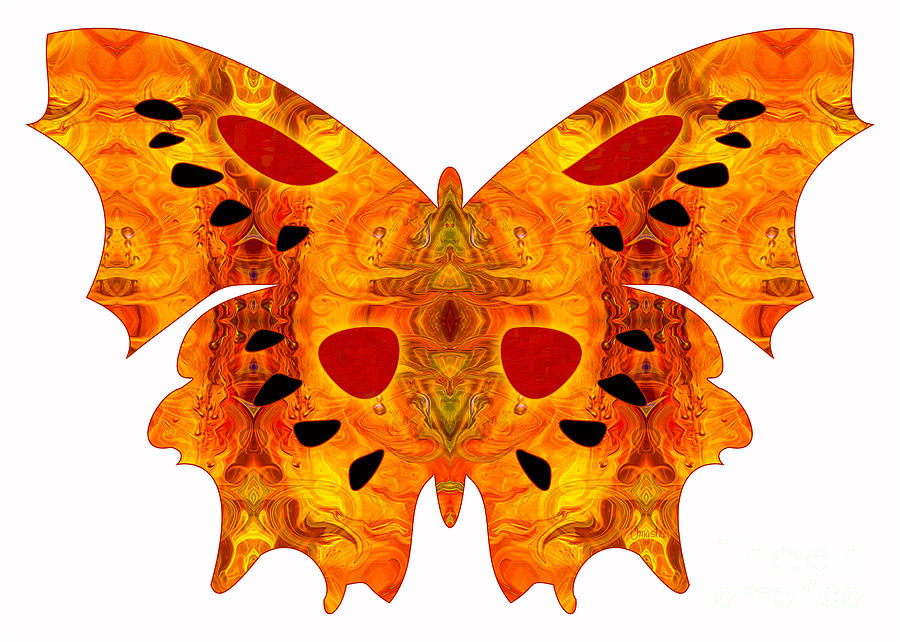 Psychadelic Futures And Abstract Butterflies by Omashte Digital Art by Omaste Witkowski