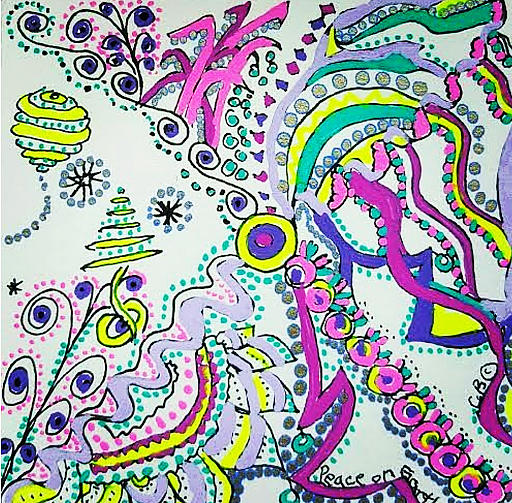 Psychadelic Drawing by Carole Brecht