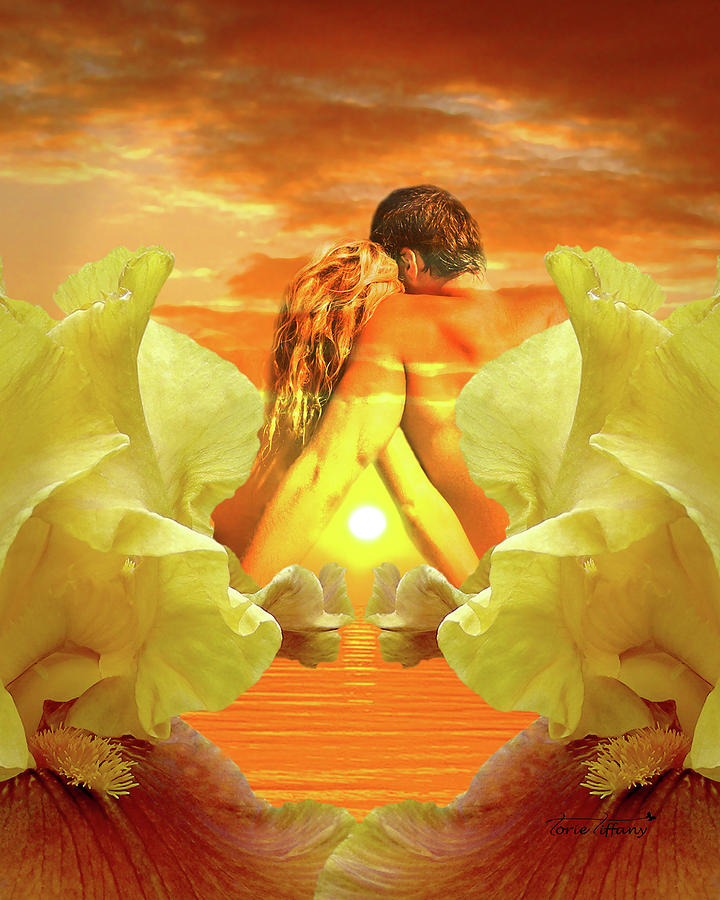 Psyche and Eros Digital Art by Torie Tiffany