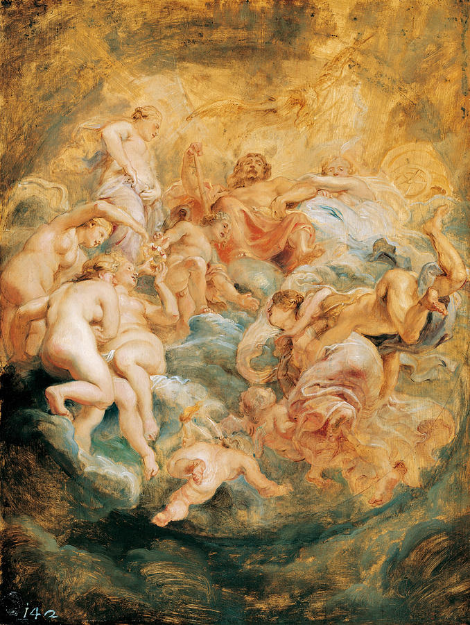 Psyche taken up into Olympus Painting by Peter Paul Rubens