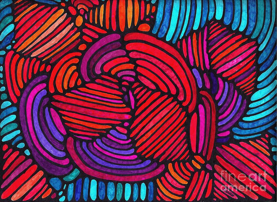 Abstract Drawing - Psychedelia 4 by Sarah Loft