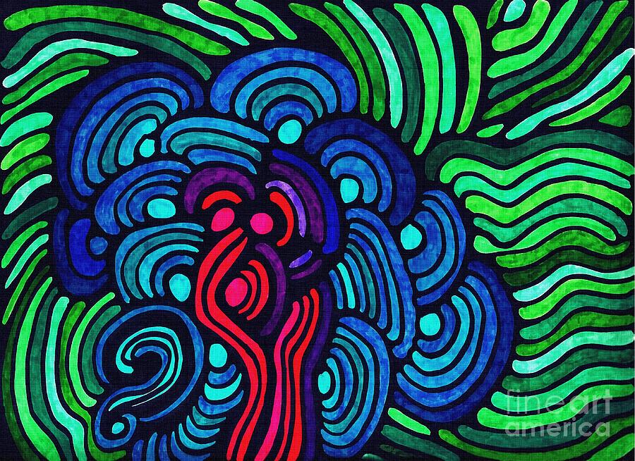 Psychedelia 5 Drawing by Sarah Loft