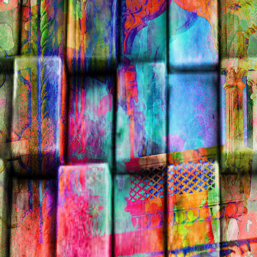 Psychedelic Abstract Square Colorful Gifts Exotic Travel India 1h Photograph by Sue Jacobi