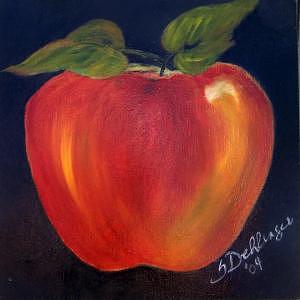 Psychedelic Apple Painting by Susan Dehlinger