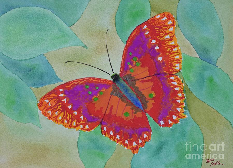 Psychedelic Butterfly Painting by Barrie Stark