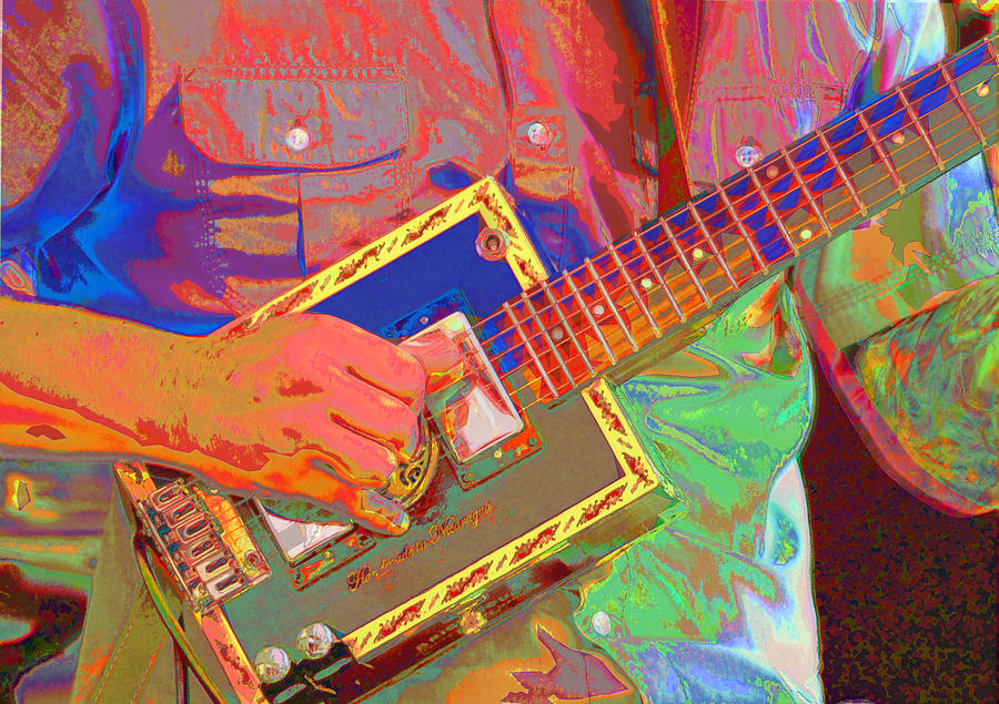 Psychedelic Cigar Box Guitar Photograph by C H Apperson
