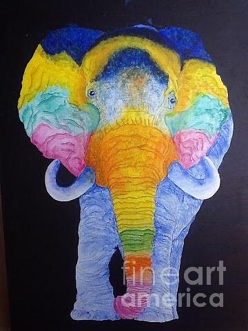 Psychedelic Elephant by Robert Monk Psychedelic Elephant by Robert Monk