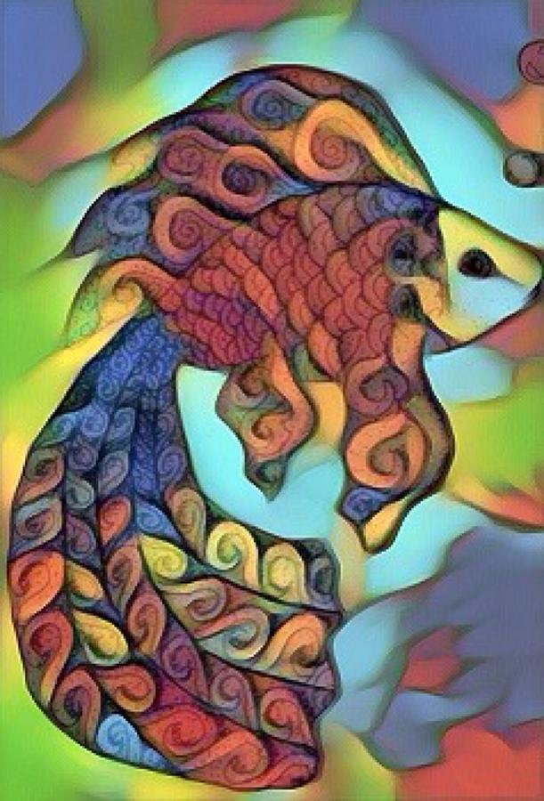 Psychedelic fish 2 Digital Art by Megan Walsh