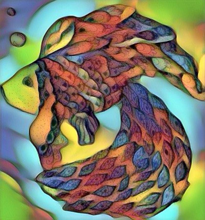 Psychedelic fish 3 Digital Art by Megan Walsh