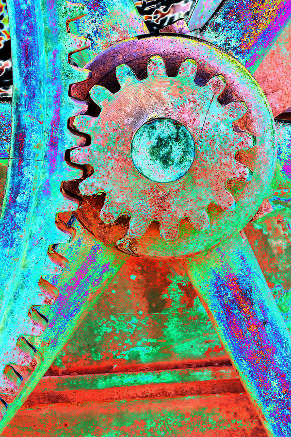 Psychedelic Gears Photograph by Phyllis Denton