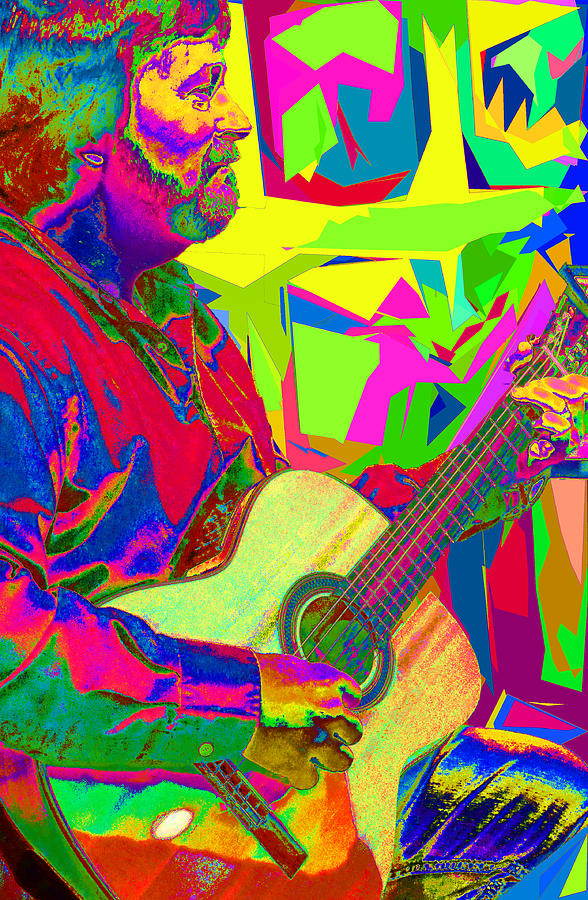 Psychedelic Guitarist  Photograph by C H Apperson