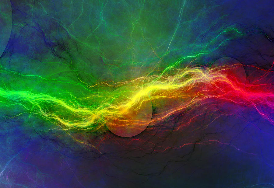 Psychedelic lightning Digital Art by Martin Capek