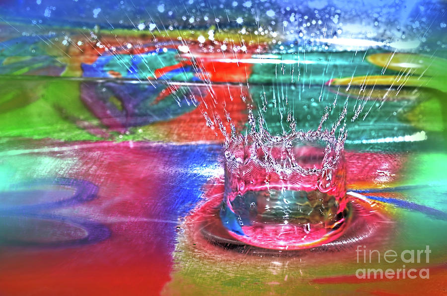 Primary Colors Photograph - Psychedelic Splash  by Kaye Menner