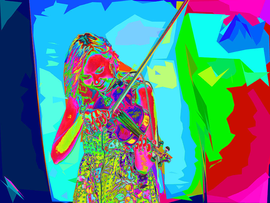 Psychedelic Violinist Photograph by C H Apperson