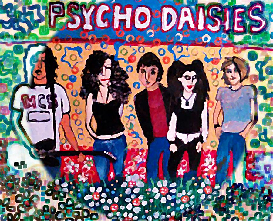 Psycho Daisies Painting by Gregory McLaughlin