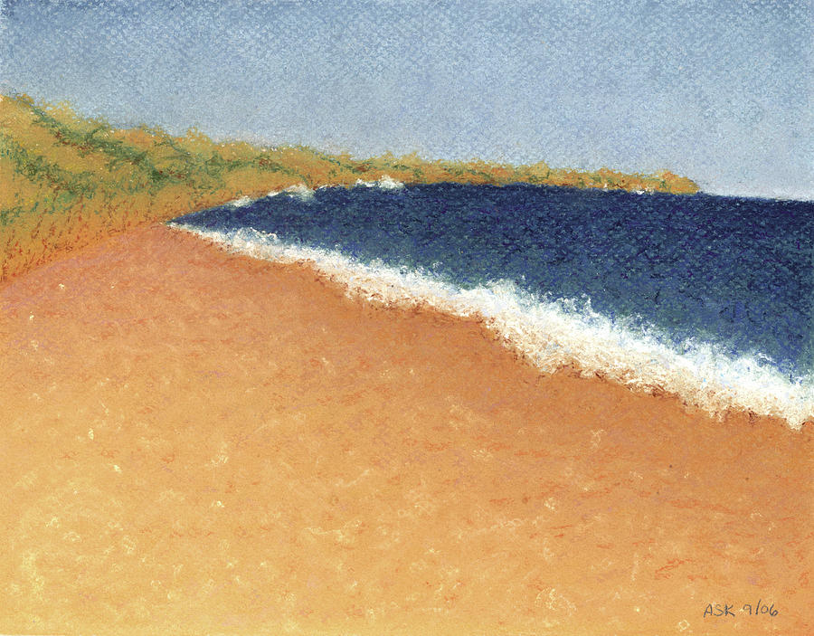 Pt. Reyes Beach Pastel by Anne Katzeff