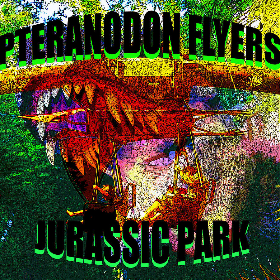 Pteranodon Flyers T shirt design A Digital Art by David Lee Thompson