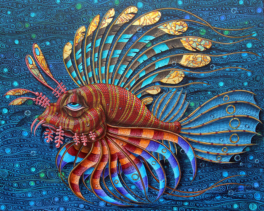 Pterois Painting by Victor Molev