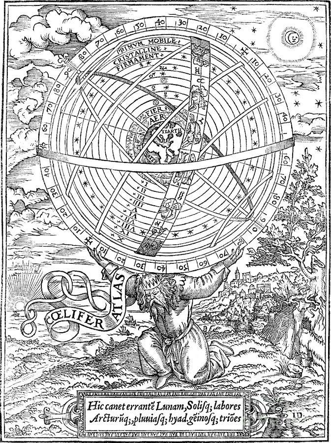Ptolemaic System, Geocentric Model, 1531 Photograph by Folger Shakespeare Library