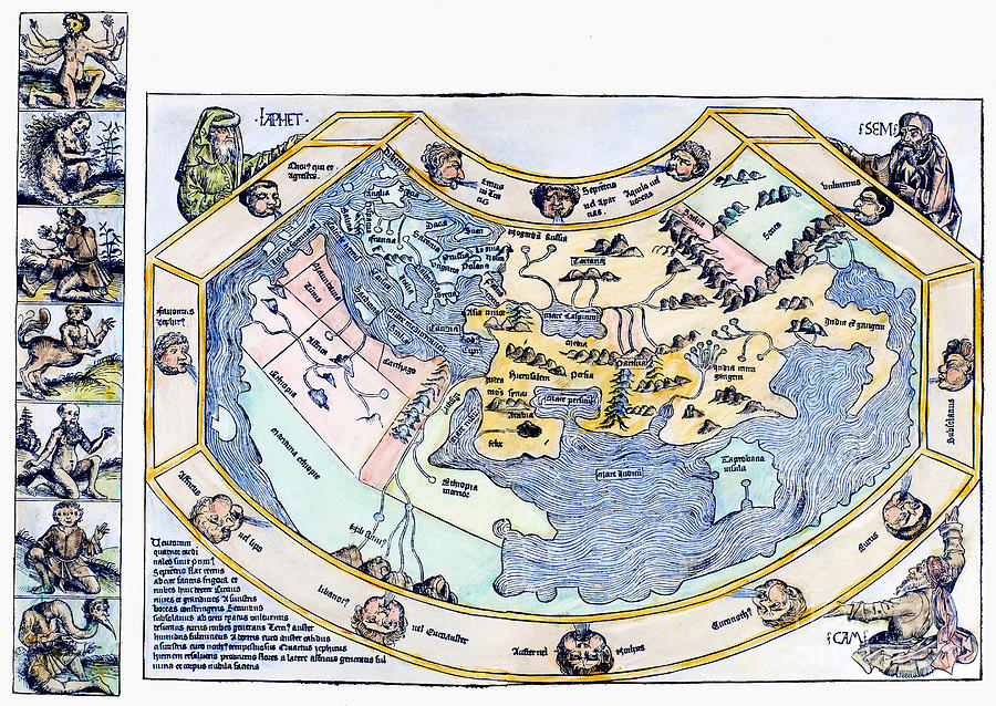 Ptolemaic World Map, 1493 Photograph by Granger