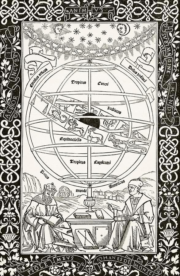 Ptolemy S System Explained By Johannes Drawing By Vintage Design Pics ...