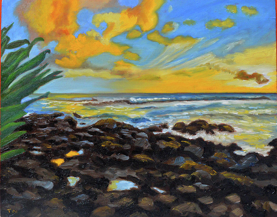 Puako  Sunset Painting by Thu Nguyen