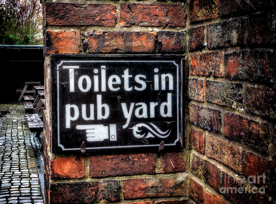 Brick Photograph - Pub Sign by Adrian Evans