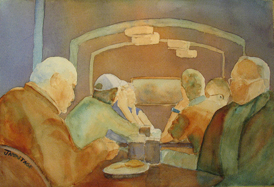 Pub Talk II Painting by Jenny Armitage
