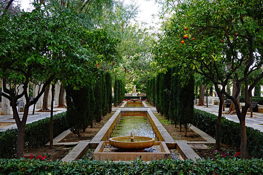 Public Fountain And Gardens In Palma Majorca Spain Photograph by Rick Rosenshein