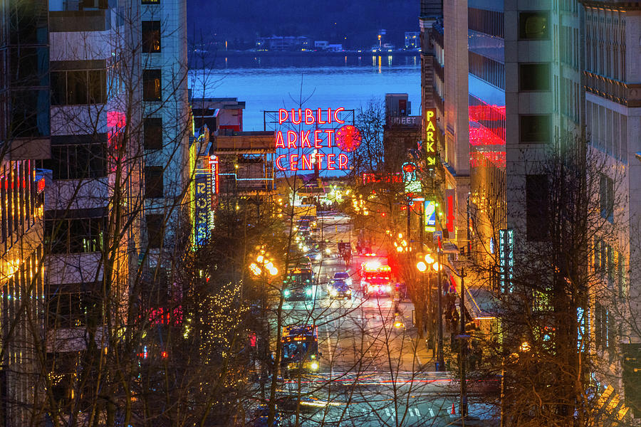 Public Market Center - Seattle Photograph by Hisao Mogi