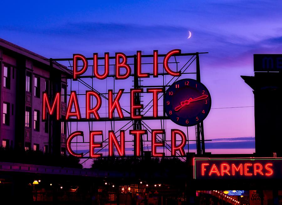 Public Market Center - Seattle Photograph by Mountain Dreams