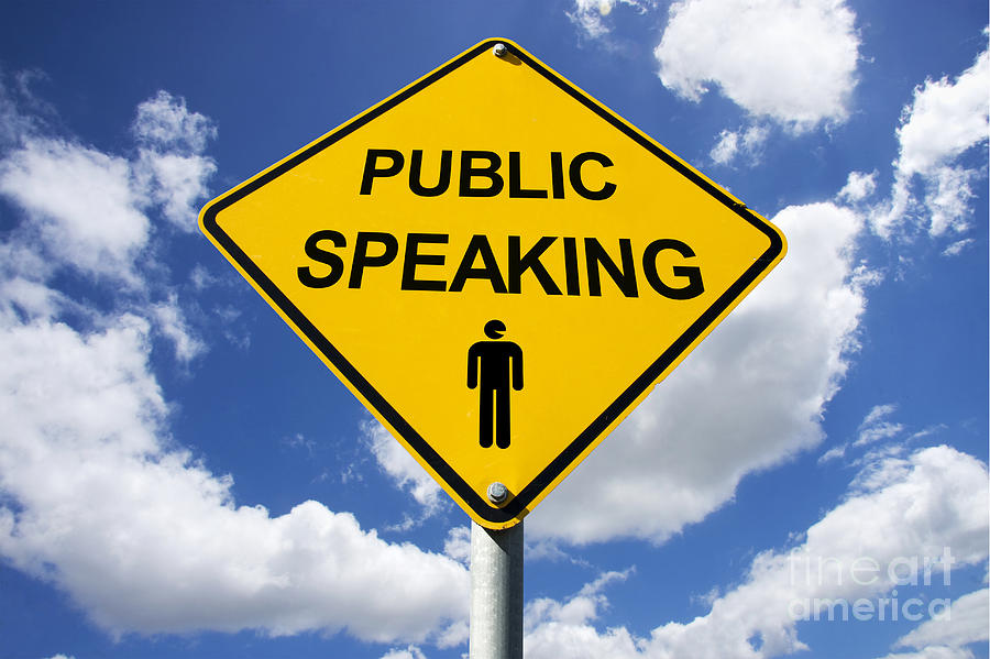 Public Speaking Sign Photograph