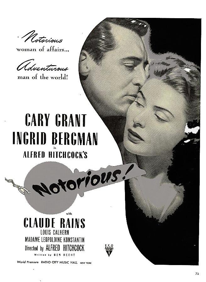Publicity Poster #1 Notorious  Cary Grant and Ingrid Bergman 1946 2016 Photograph by David Lee Guss