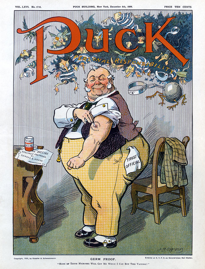 Puck: Cartoon, 1909 Photograph by Granger