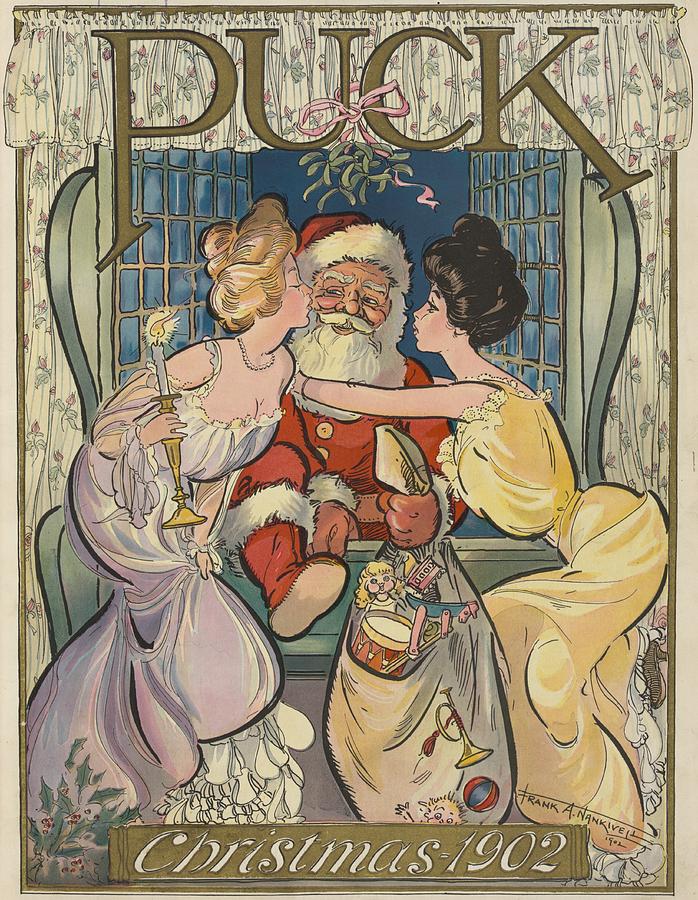 Puck Christmas 1902 Painting by Puck Artist