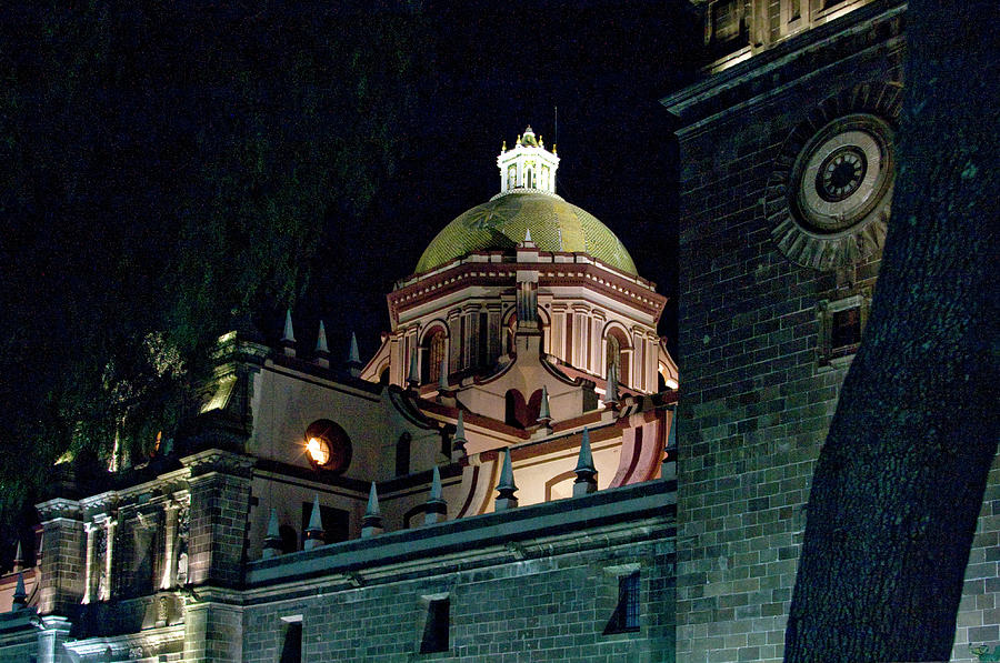 Puebla at Night 4 Photograph by Lee Santa