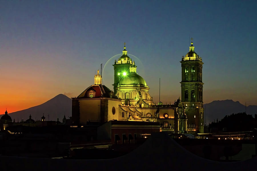 Puebla Cathedral for BB Photograph by Agustin Uzarraga