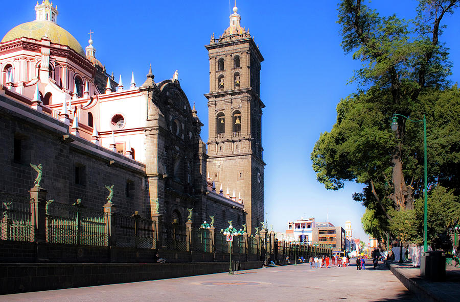 Puebla Cathedral  Photograph by Lee Santa