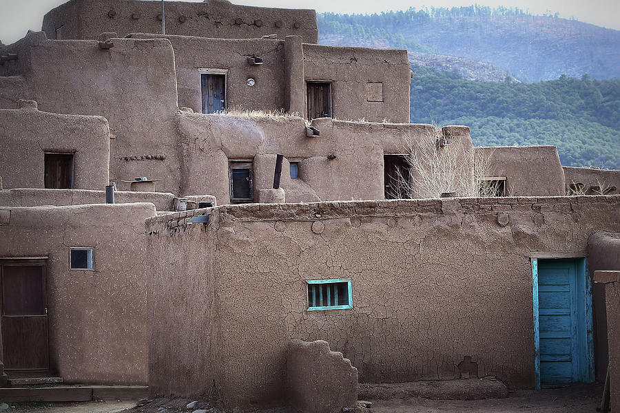 Pueblo Complex Taos Photograph by Nadalyn Larsen