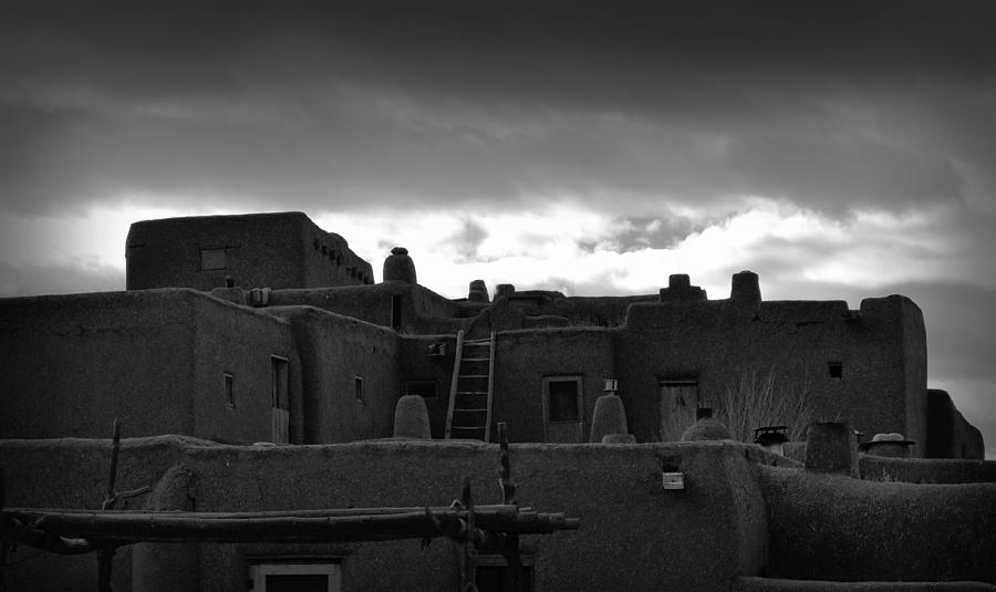 Pueblo in a Storm Photograph by Nadalyn Larsen