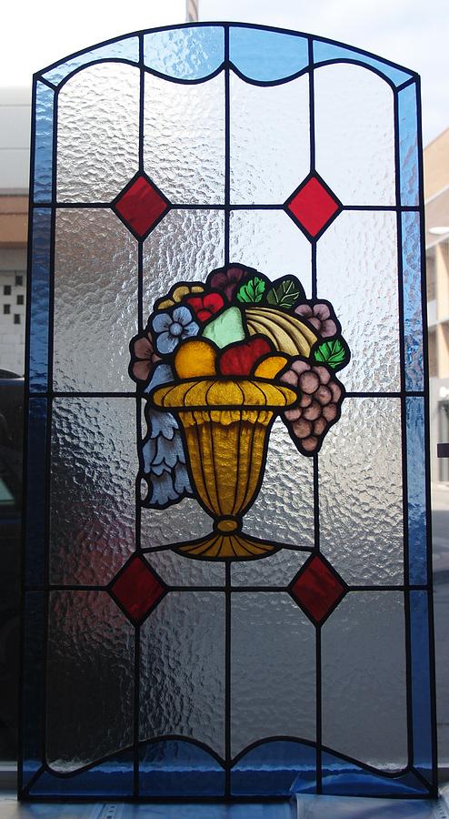 Puerta De Paso Con Cesta De Frutas Y Flores Glass Art by Justyna Pastuszka