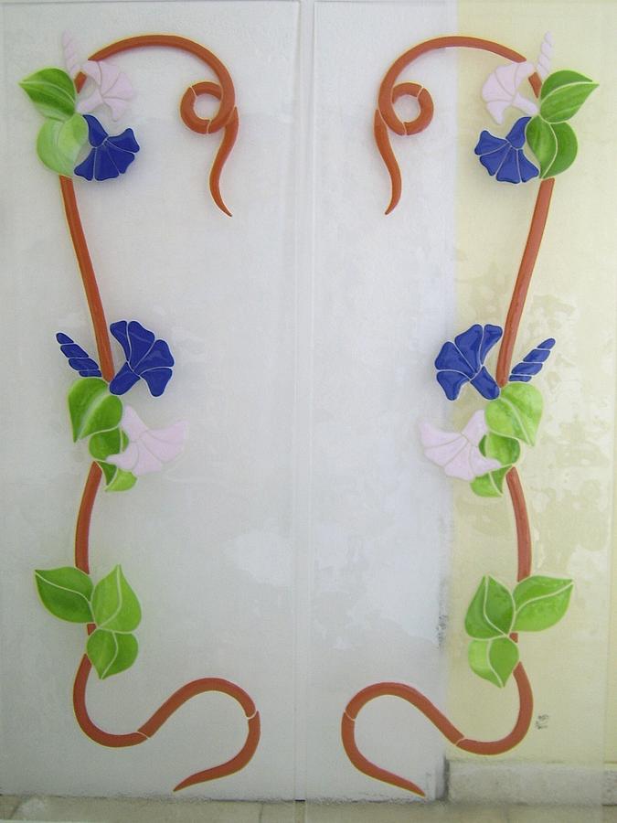 Puertas Con Flores Glass Art by Justyna Pastuszka