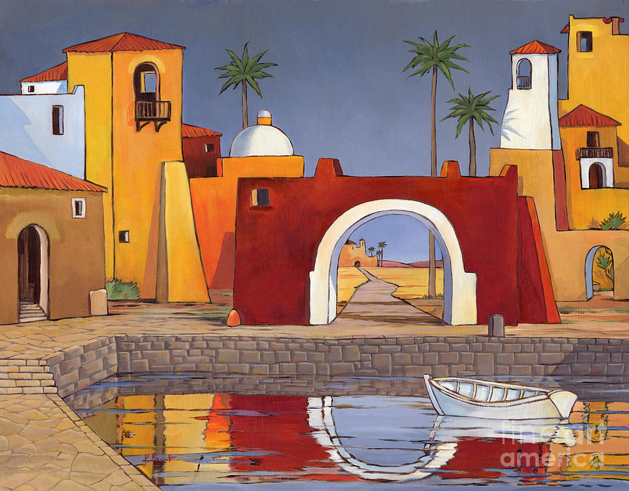 Boat Painting - Puerto Del Mar II by Paul Brent