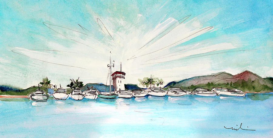Puerto Portals 01 Painting by Miki De Goodaboom