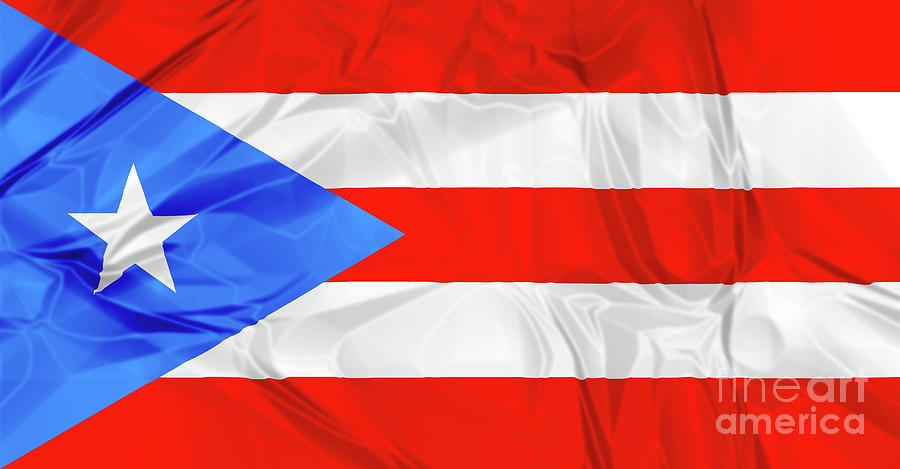 Flag Photograph - Puerto Rico flag by Benny Marty
