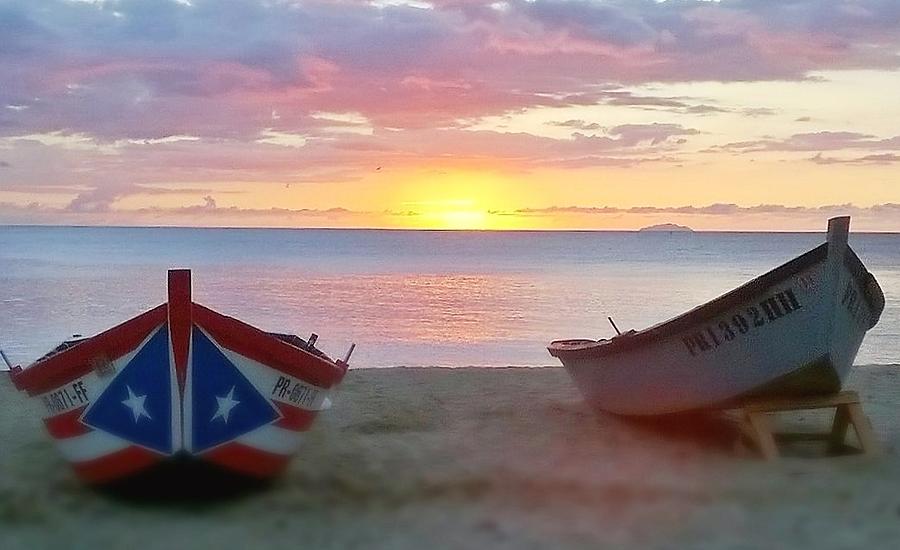 Puerto Rico Sunset On The Beach Photograph