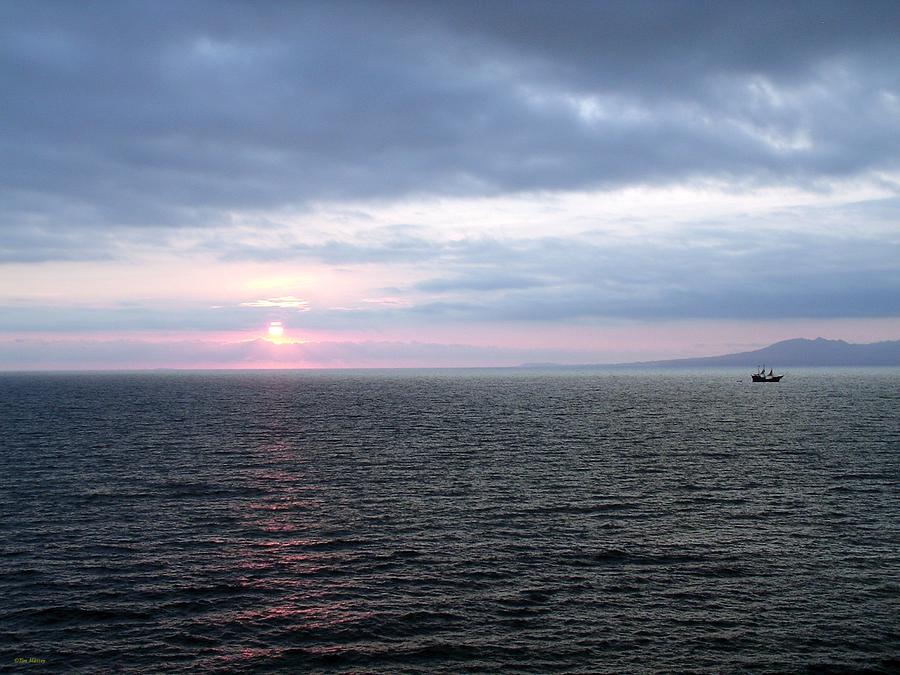 Sunset Photograph - Puerto Vallarta Bay at Sunset by Tim Mattox