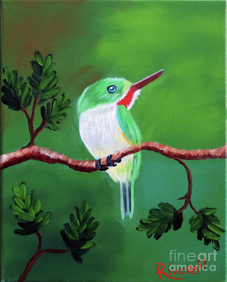 Puertorican Tody Painting by Edwin Rivera